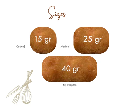 sizes of croquetas ricas